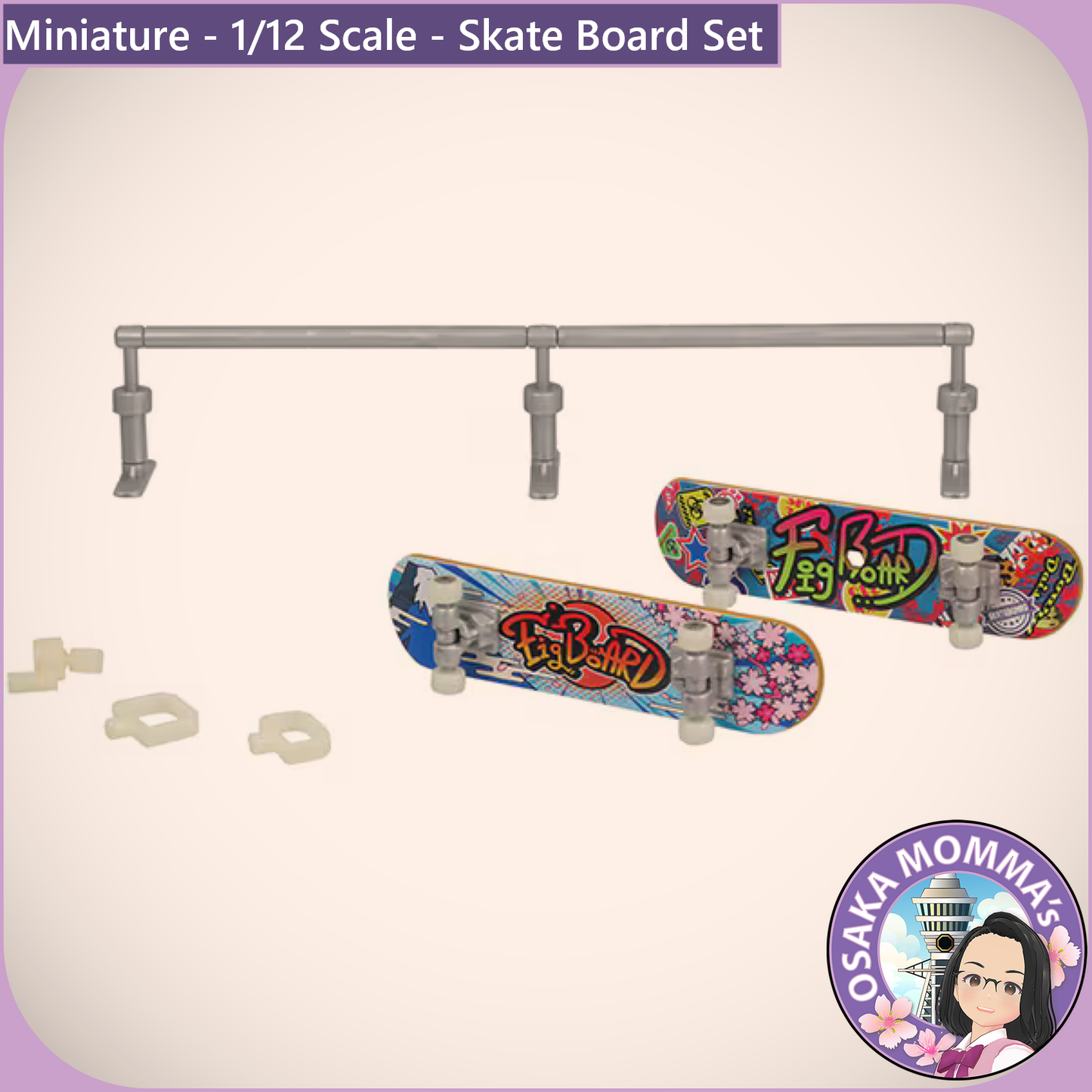 1/12 Scale - Skate Board Set