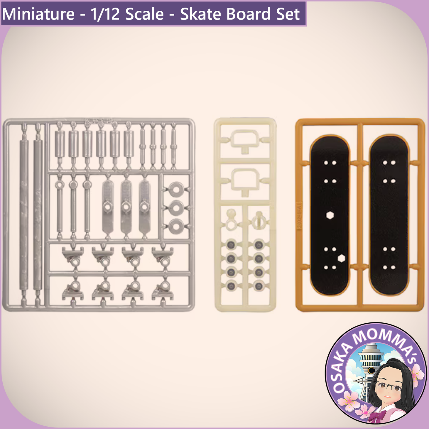 1/12 Scale - Skate Board Set
