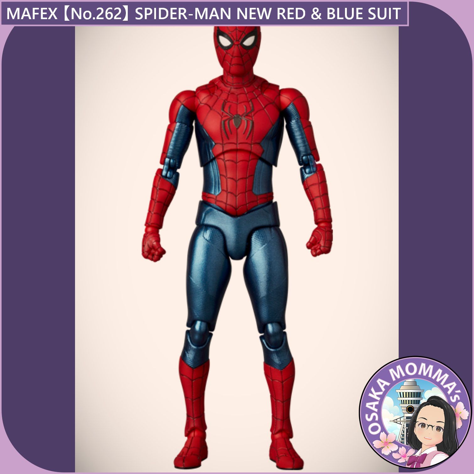 MAFEX 【No.262】SPIDER-MAN NEW RED & BLUE SUIT – Osaka Momma's MAFEX 【No.262】SPIDER-MAN NEW RED & BLUE SUIT – Osaka Momma's