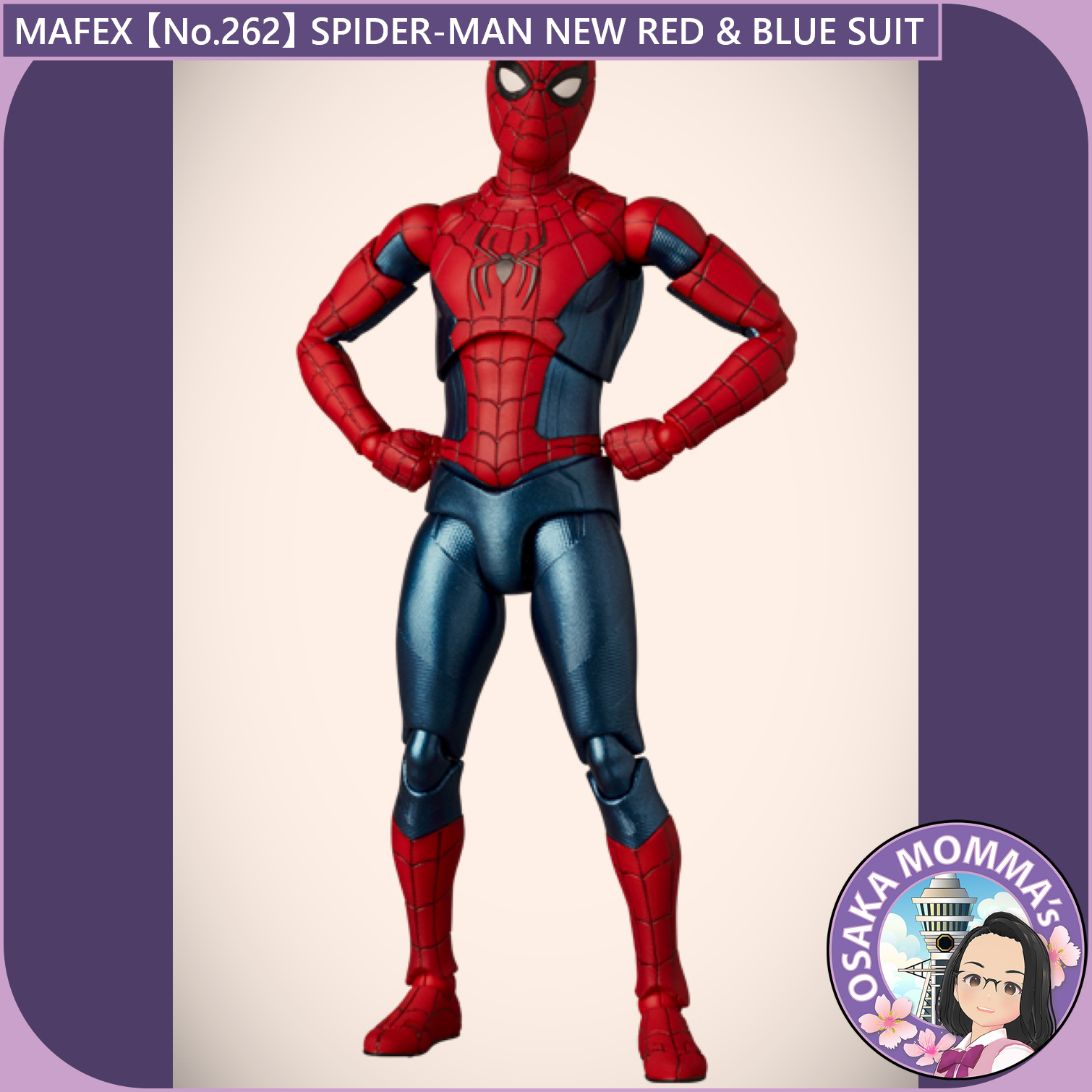 MAFEX 【No.262】SPIDER-MAN NEW RED & BLUE SUIT – Osaka Momma's MAFEX 【No.262】SPIDER-MAN NEW RED & BLUE SUIT – Osaka Momma's