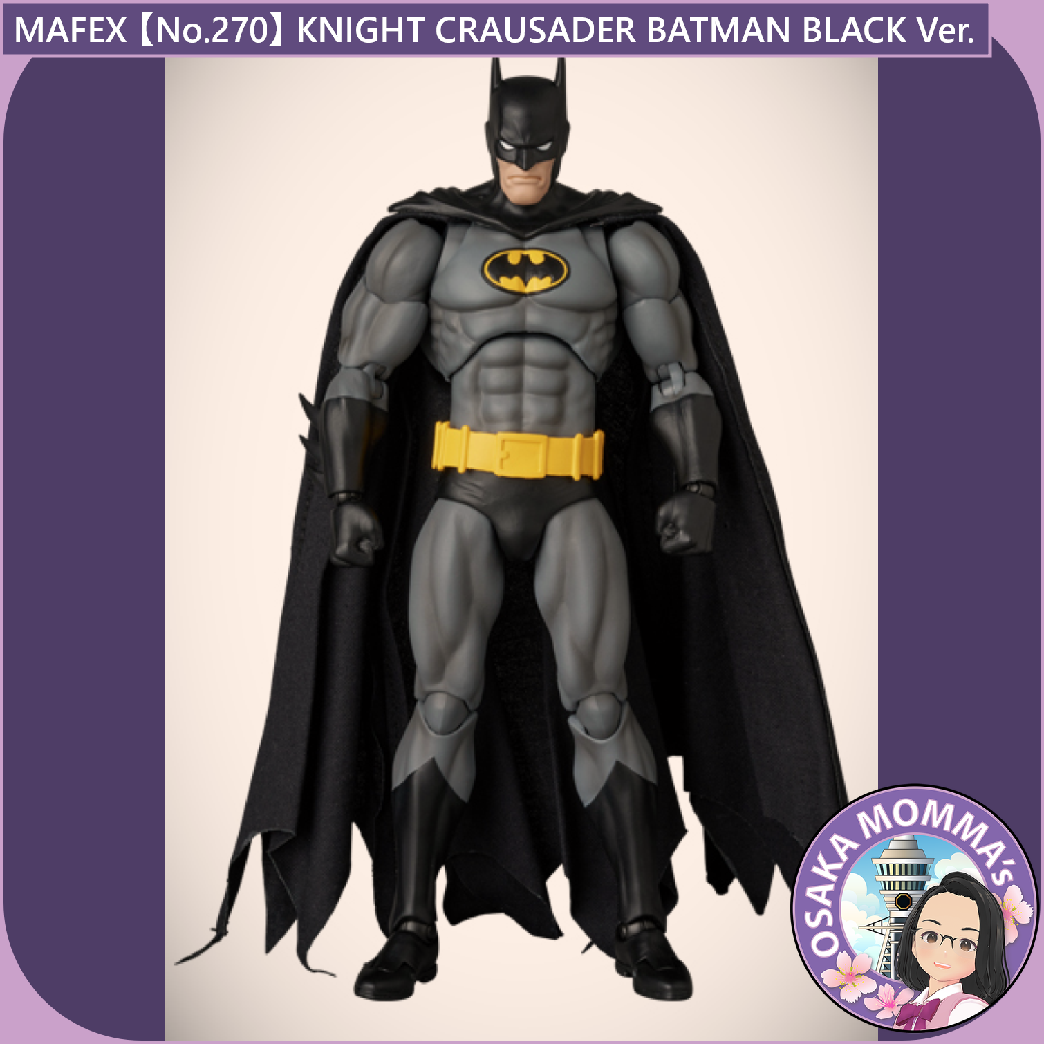 MAFEX【No.270】KNIGHT CRAUSADER BATMAN BLACK Ver. – Osaka Momma's MAFEX【No.270】KNIGHT CRAUSADER BATMAN BLACK Ver. – Osaka Momma's