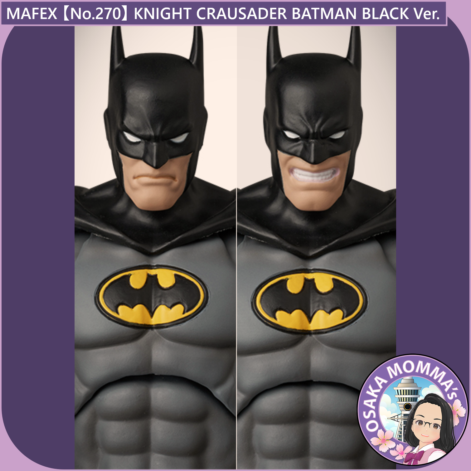 MAFEX【No.270】KNIGHT CRAUSADER BATMAN BLACK Ver. – Osaka Momma's MAFEX【No.270】KNIGHT CRAUSADER BATMAN BLACK Ver. – Osaka Momma's