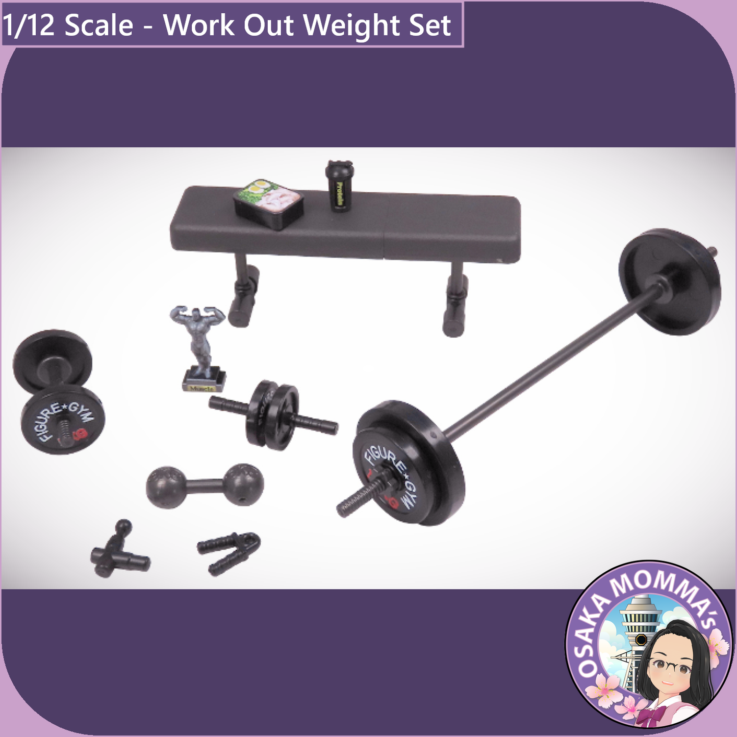 1/12 Scale - Work Out Weight Set