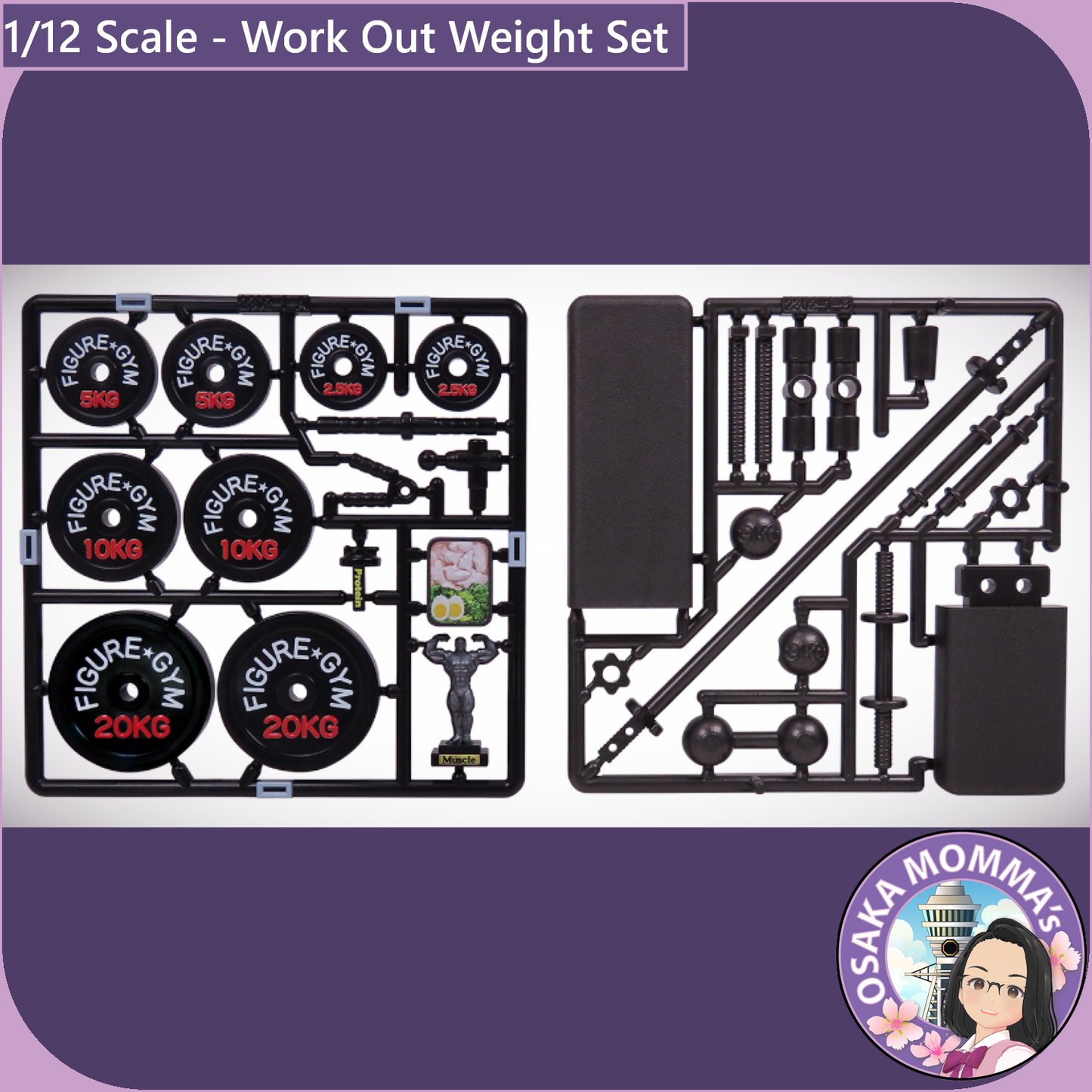 1/12 Scale - Work Out Weight Set