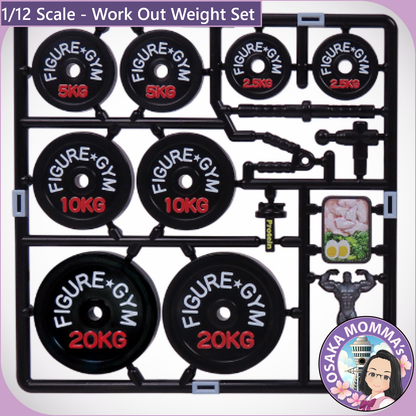 1/12 Scale - Work Out Weight Set