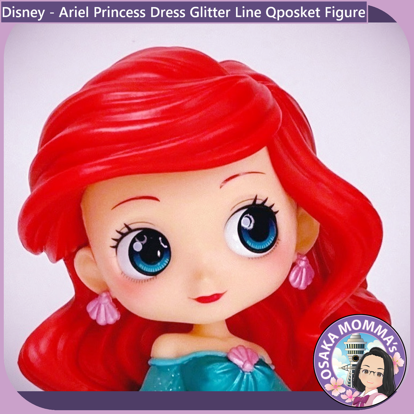 Ariel Princess Dress Glitter Line Qposket