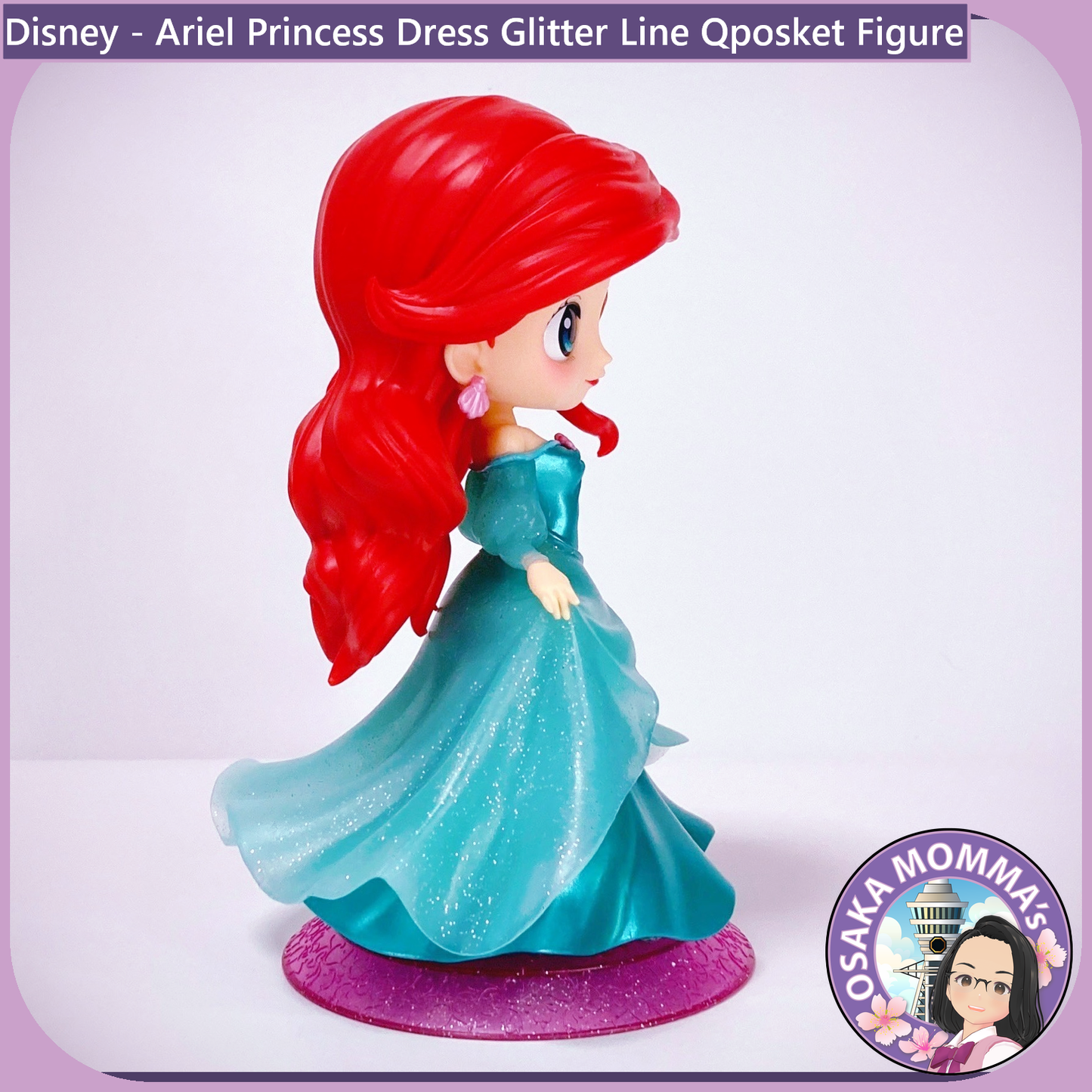 Ariel Princess Dress Glitter Line Qposket