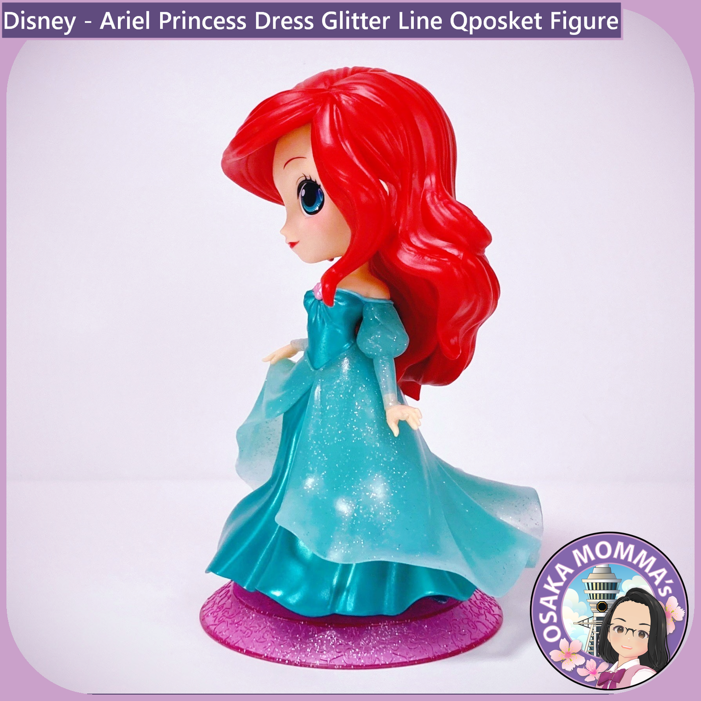 Ariel Princess Dress Glitter Line Qposket