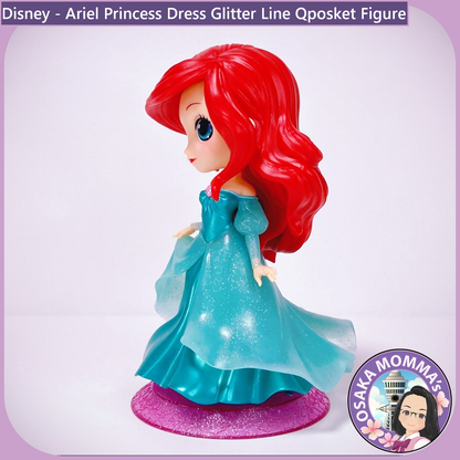 Ariel Princess Dress Glitter Line Qposket