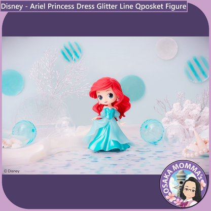 Ariel Princess Dress Glitter Line Qposket