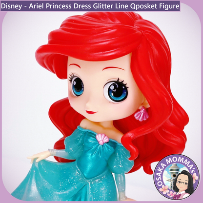 Ariel Princess Dress Glitter Line Qposket