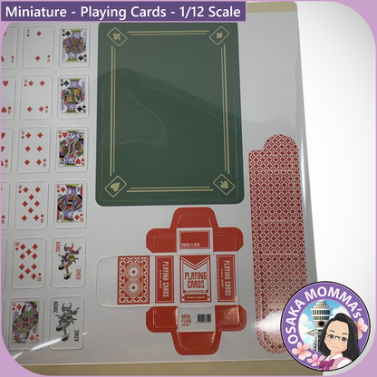 1/12 Scale Playing Cards