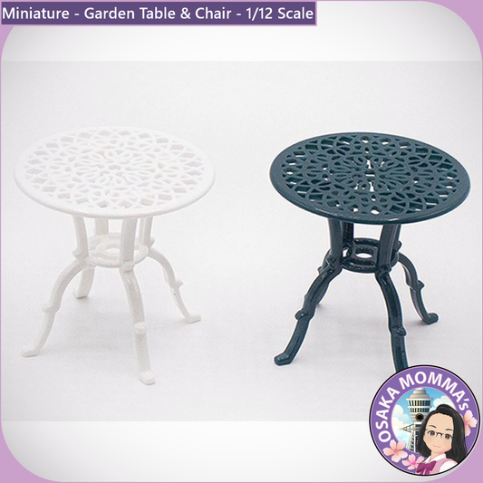 Miniature - Garden Table and Garden Chair - 1/12 Scale