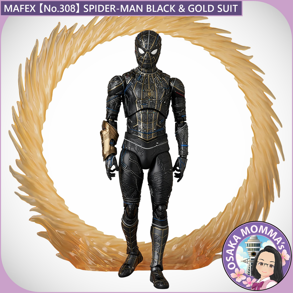 MAFEX No.308 SPIDER-MAN BLACK & GOLD SUIT