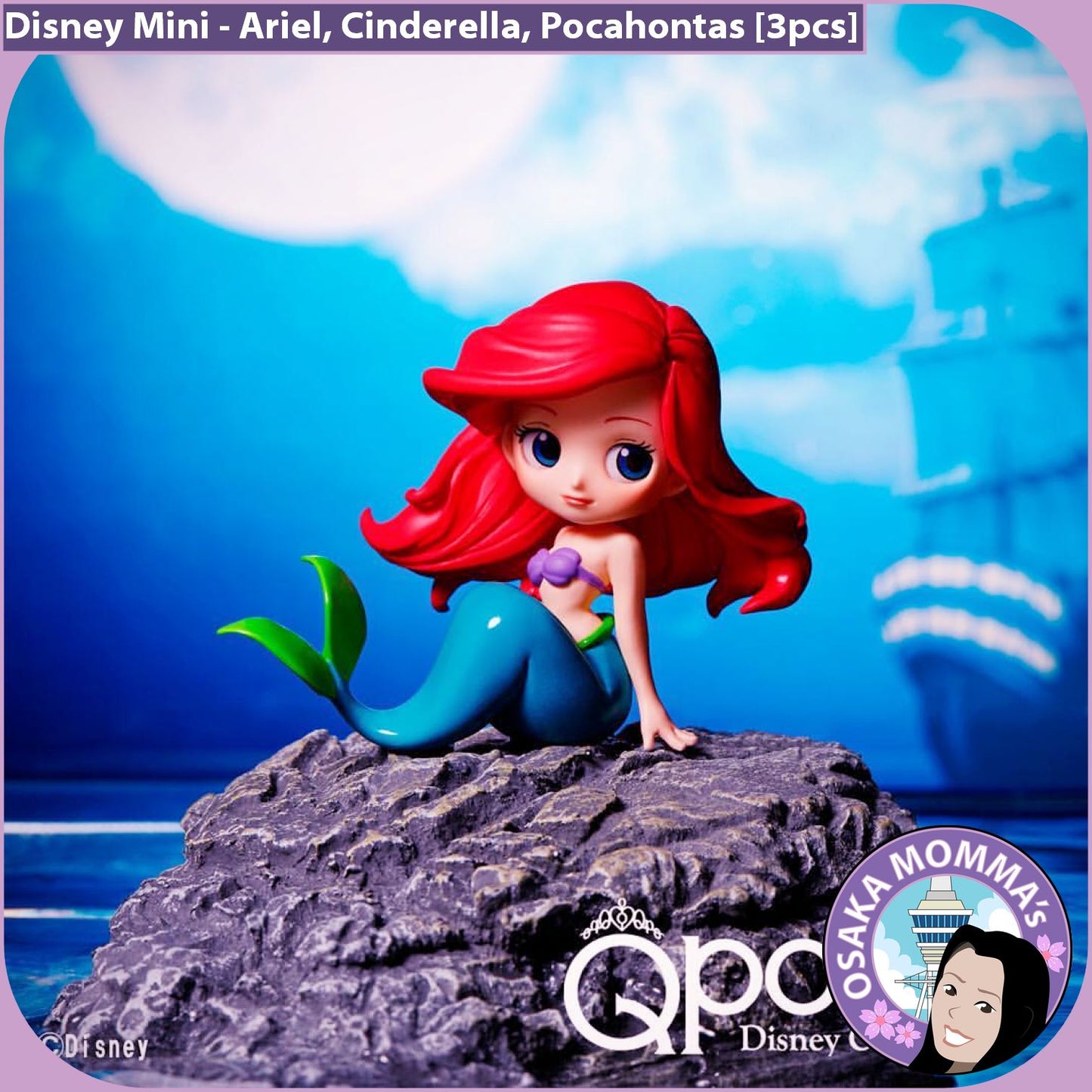 Disney Qposket Petit Vol. 2 Ariel・ Cinderella・ Pocahontas