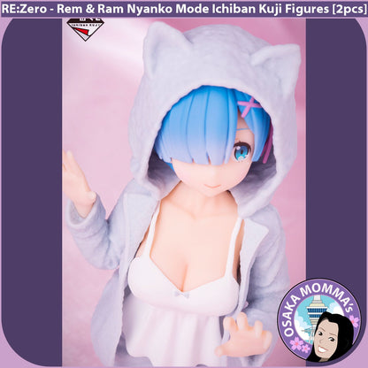 Rem and Ram Nyanko Mode Figures