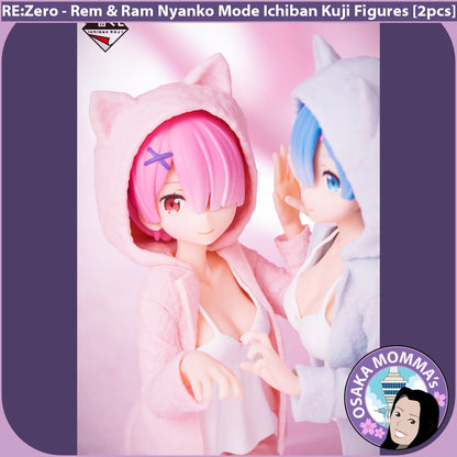 Rem and Ram Nyanko Mode Figures