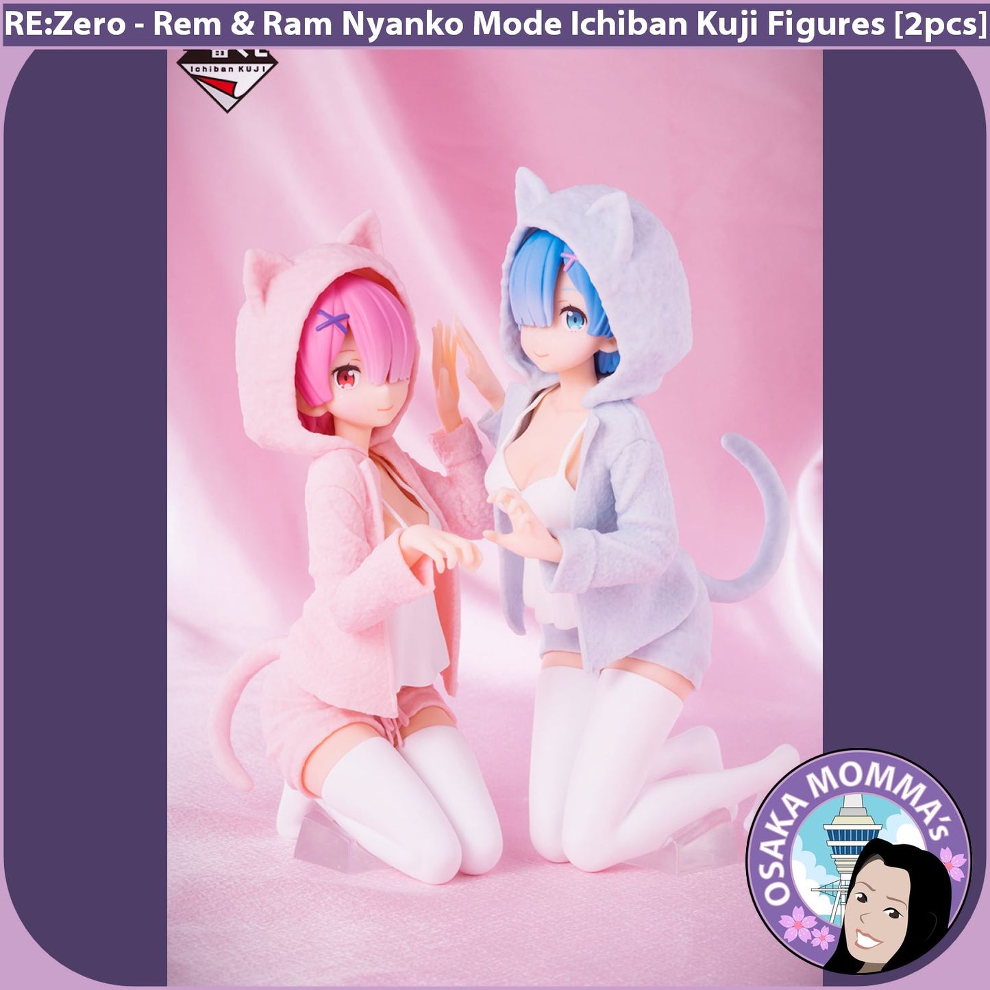 Rem and Ram Nyanko Mode Figures