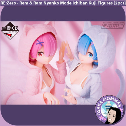 Rem and Ram Nyanko Mode Figures