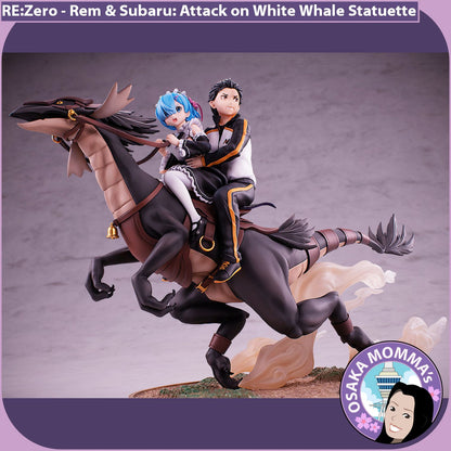 Rem & Subaru: Attack on White Whale Statuette