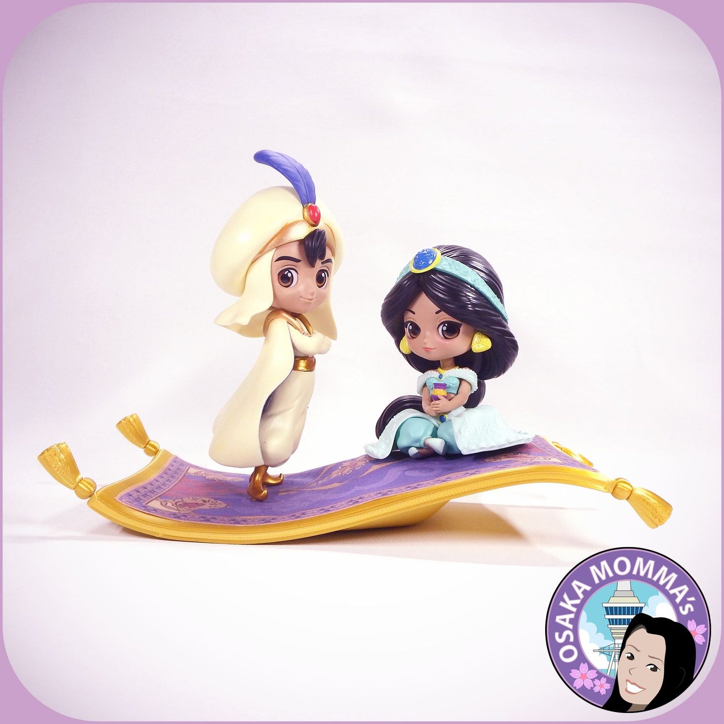 Aladdin & Jasmine Qposket Handmade Flying Carpet Set