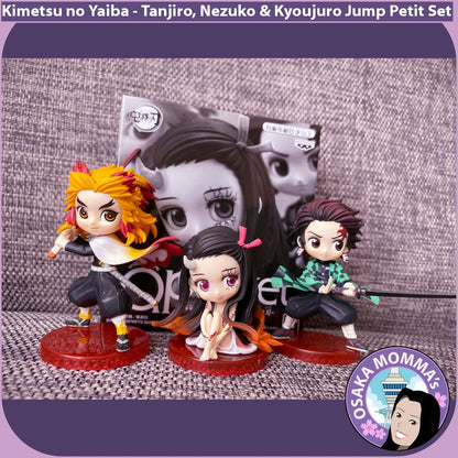 Tanjiro - Nezuko - Kyoujuro Jump Exclusive Qposket Petit Figures Set