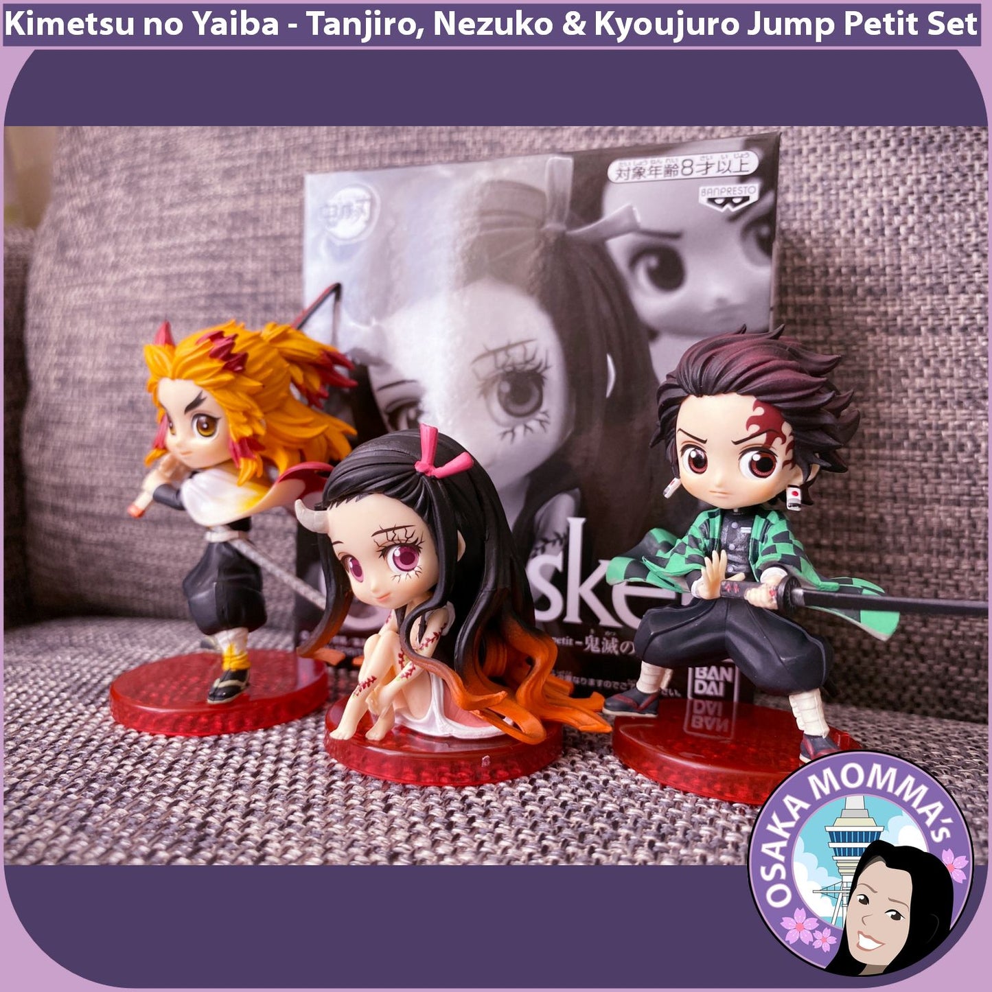 Tanjiro - Nezuko - Kyoujuro Jump Exclusive Qposket Petit Figures Set