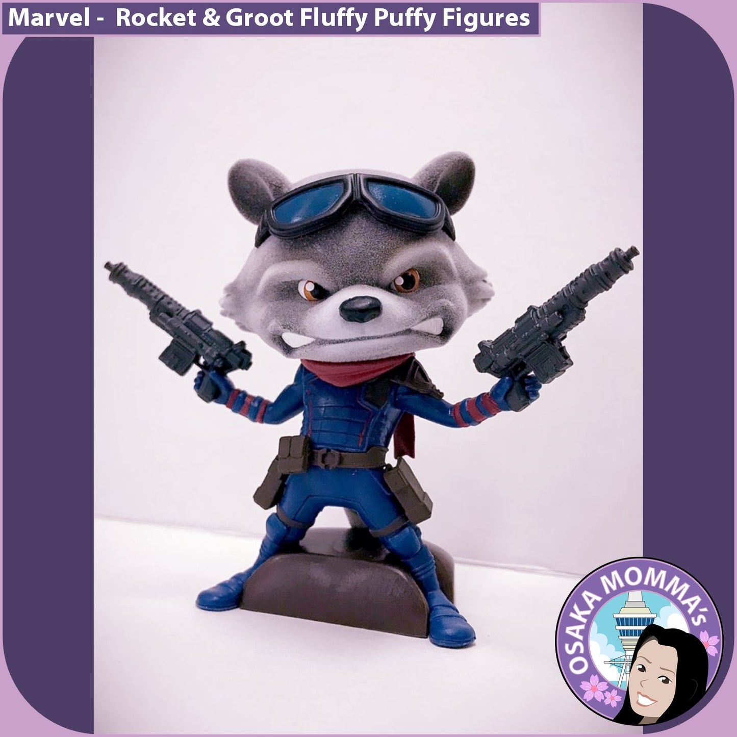 Rocket and Groot Fluffy Puffy Figures