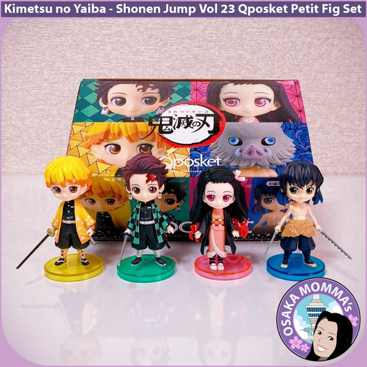 Kimetsu no Yaiba Volume 23 Shonen Jump Exclusive Qposket Petit 4 Figures Set