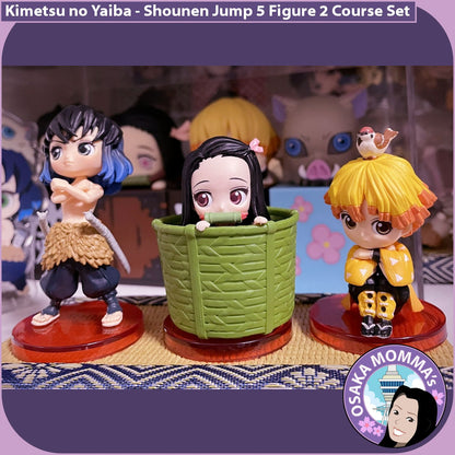 Kimetsu no Yaiba Weekly Jump Exclusive Qposket Petit 5 Figures 2 Set