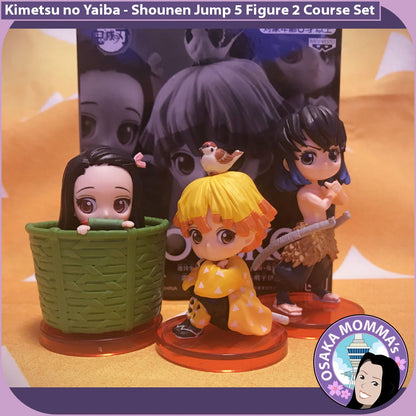 Kimetsu no Yaiba Weekly Jump Exclusive Qposket Petit 5 Figures 2 Set