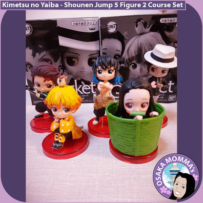 Kimetsu no Yaiba Weekly Jump Exclusive Qposket Petit 5 Figures 2 Set