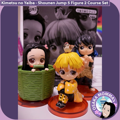 Kimetsu no Yaiba Weekly Jump Exclusive Qposket Petit 5 Figures 2 Set