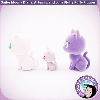 Artemis, Diana and Luna Fluffy Puffy Figures