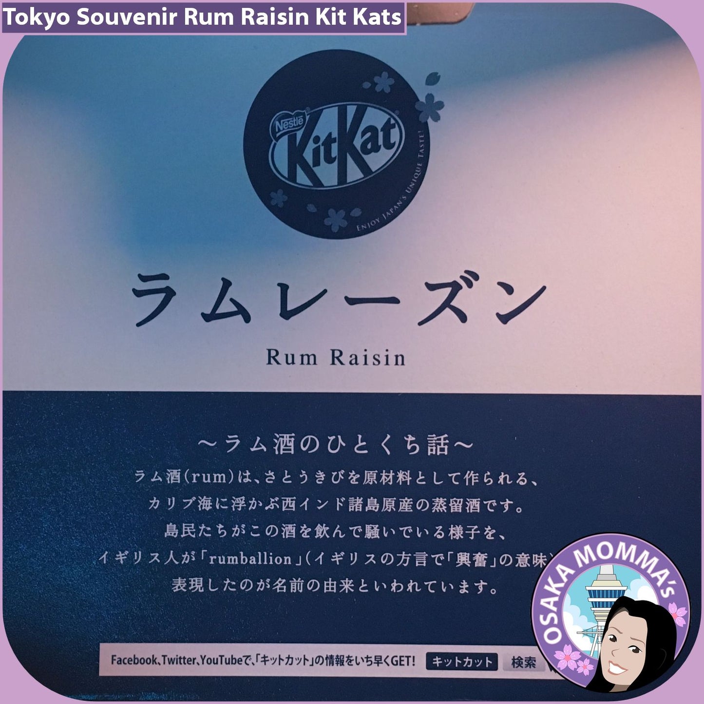 Tokyo Souvenir Rum Raisin Kit Kat