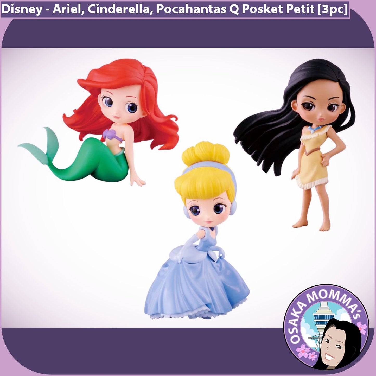 Disney Qposket Petit Vol. 2 Ariel・ Cinderella・ Pocahontas