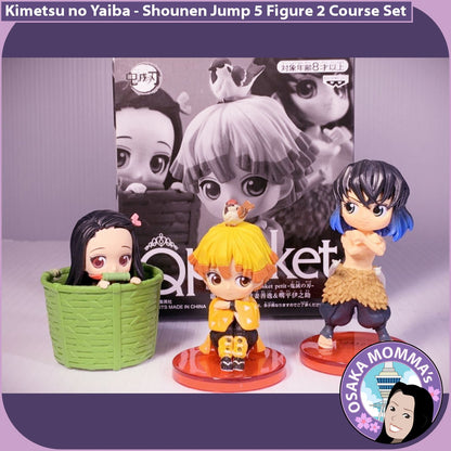 Kimetsu no Yaiba Weekly Jump Exclusive Qposket Petit 5 Figures 2 Set